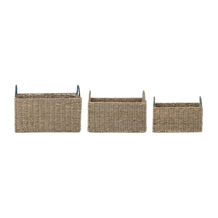 팬터 바스켓 세트 of three, Natural-green Bloomingville | 블루밍빌