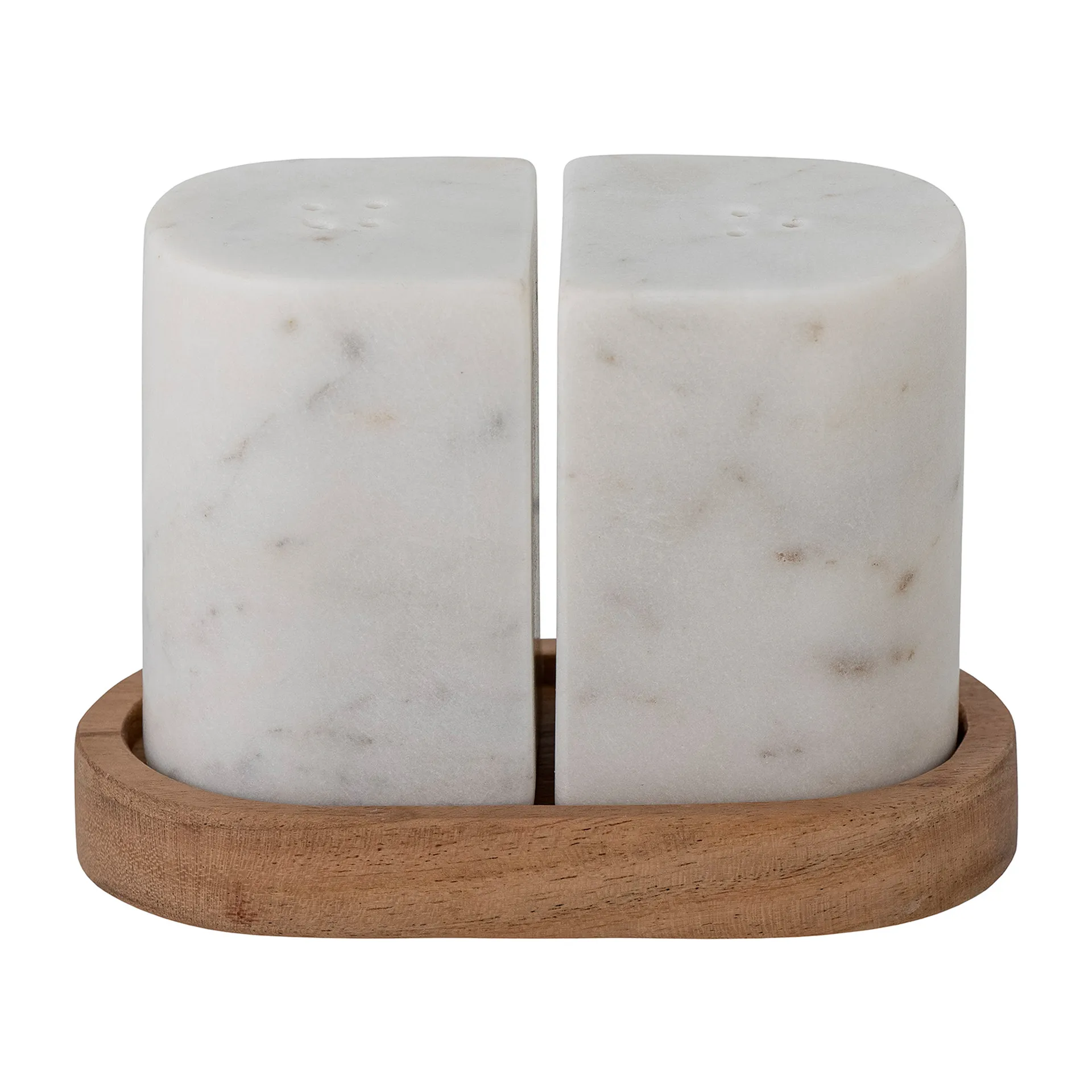 마놀라 솔트앤페퍼 셀러 & 소서, White marble-wood Bloomingville | 블루밍빌