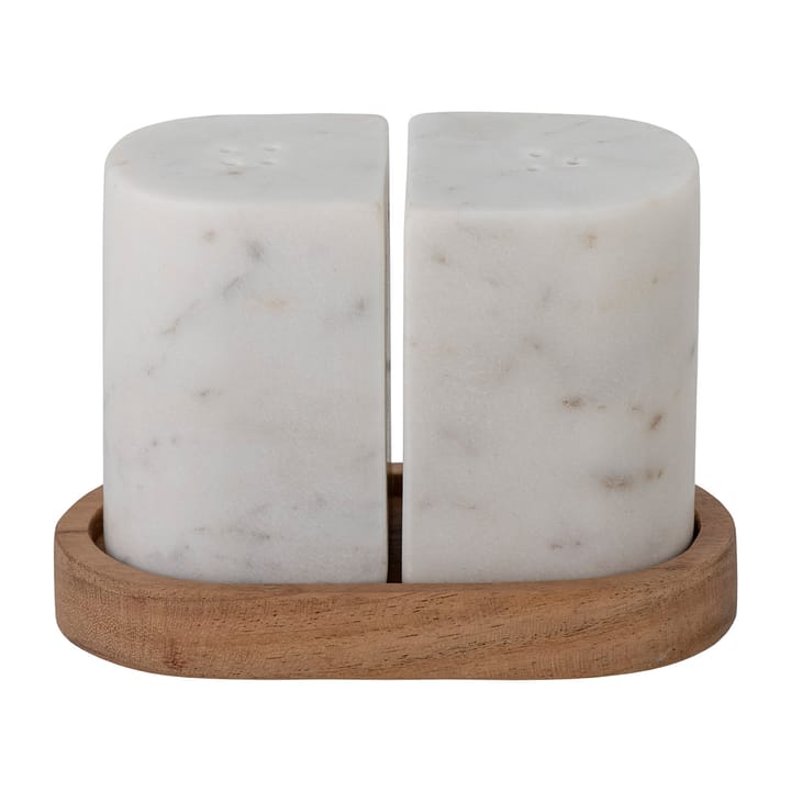 마놀라 솔트앤페퍼 셀러 & 소서, White marble-wood Bloomingville | 블루밍빌