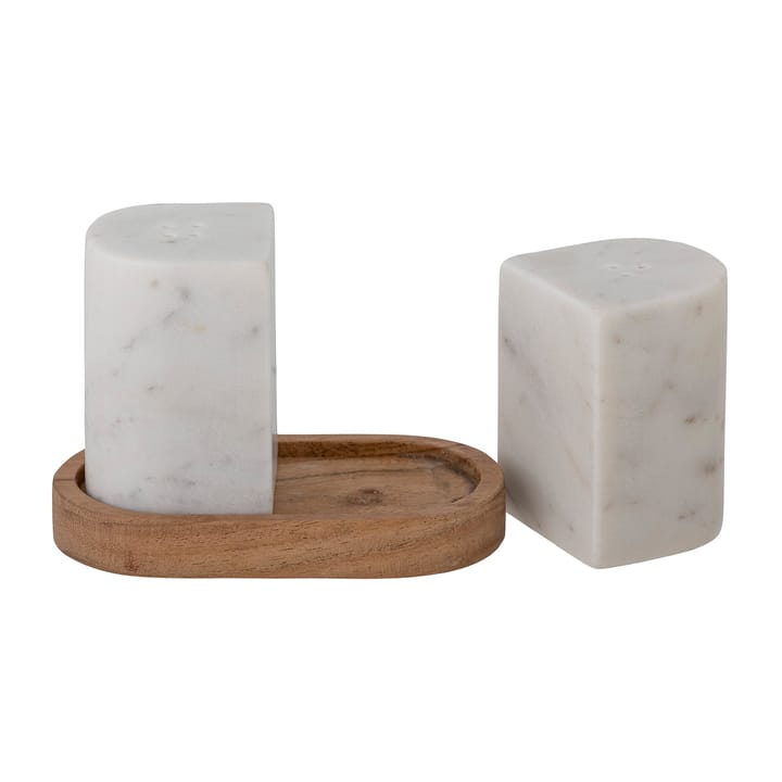 마놀라 솔트앤페퍼 셀러 & 소서, White marble-wood Bloomingville | 블루밍빌