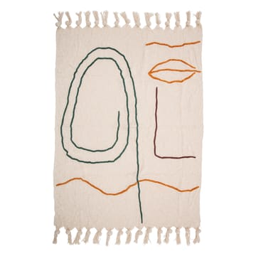 코튼 스로우 with embroidery 125x150 cm - nature - Bloomingville | 블루밍빌