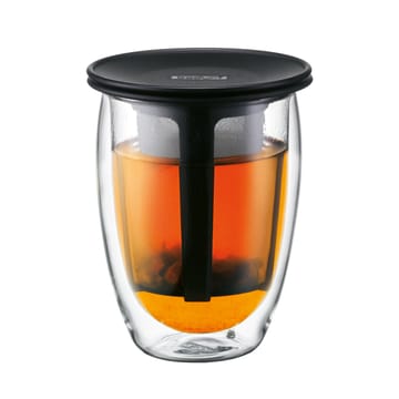 티포원 유리컵과 티 스트레이너 - black - Bodum | 보덤