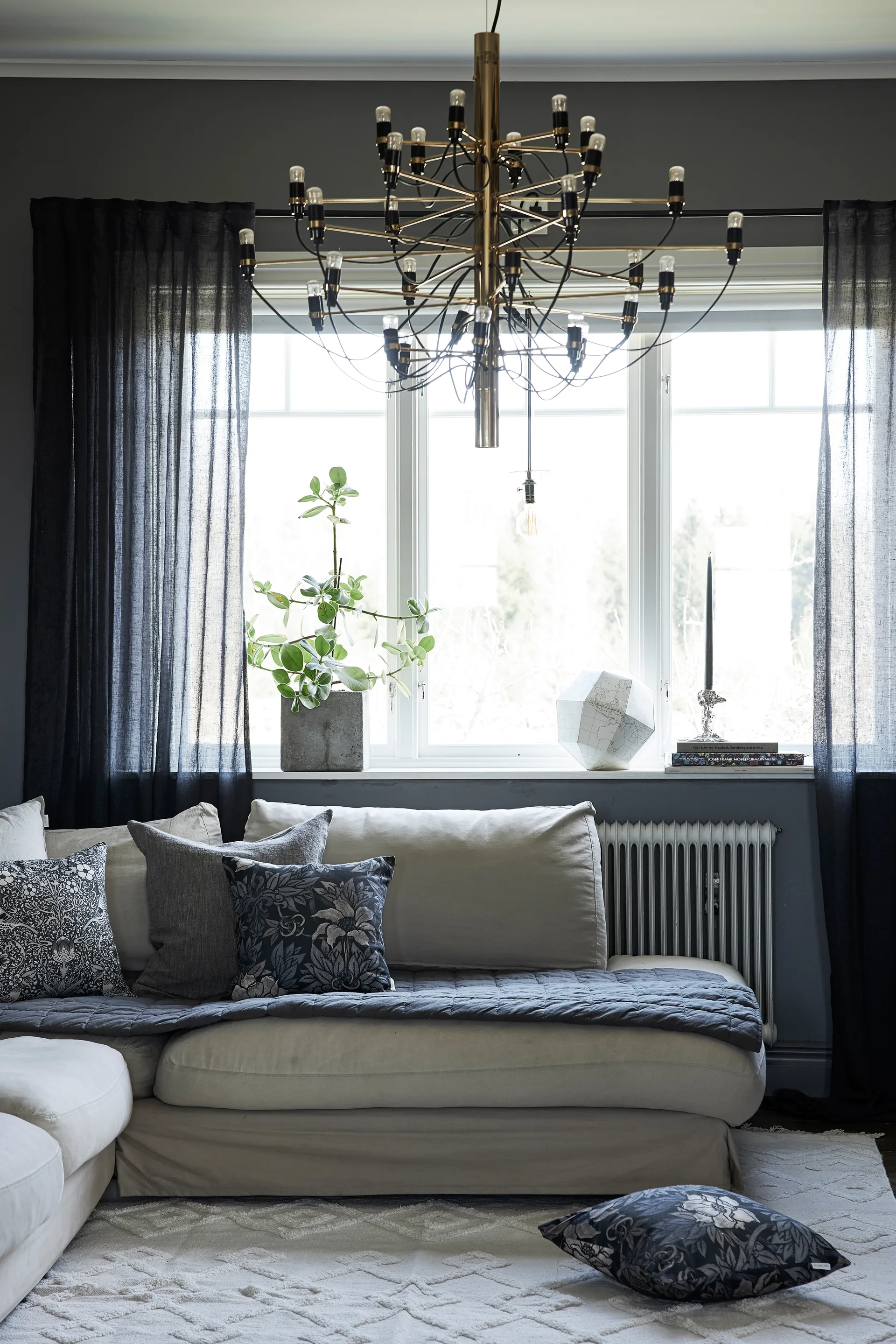 미리아 커튼 세트 130x275 cm, Black-grey Boel & Jan | 보엘앤얀