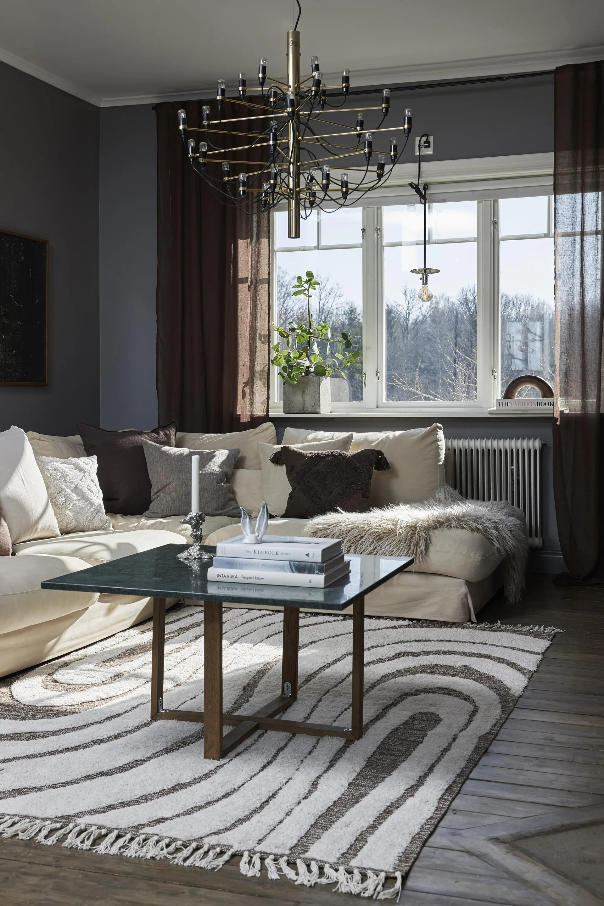 미리아 커튼 세트 130x275 cm, Brown Boel & Jan | 보엘앤얀