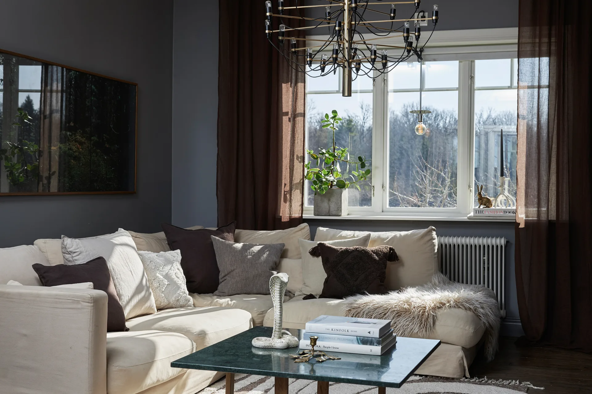 미리아 커튼 세트 130x275 cm, Brown Boel & Jan | 보엘앤얀