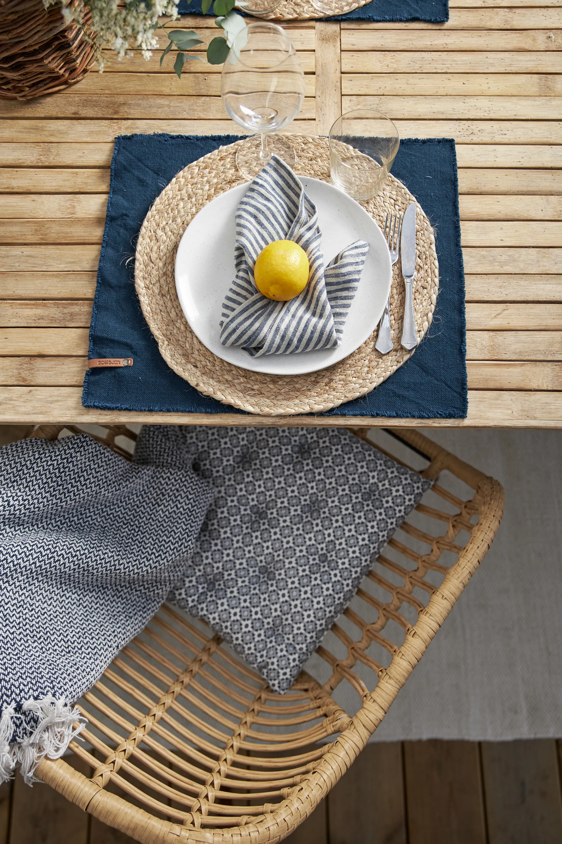 메리다 테이블매트 Ø38 cm, Nature Boel & Jan | 보엘앤얀