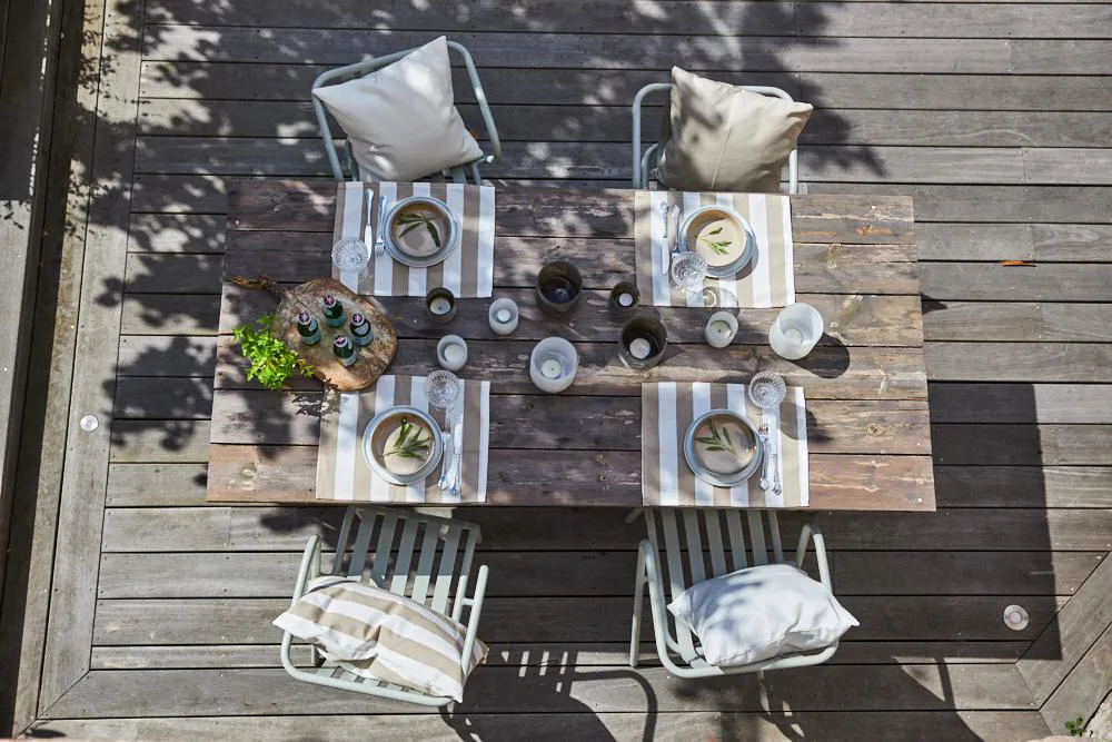 아웃도어 스트라이프 베개 커버 40x60 cm, Beige Boel & Jan | 보엘앤얀