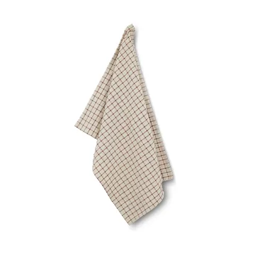 누어 주방 타올 50x70 cm - Red-Off white - Boel & Jan | 보엘앤얀
