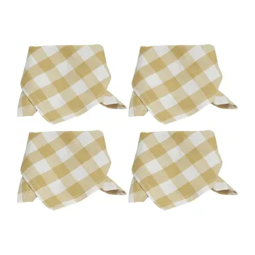 Grete 냅킨 40x40 cm 4개 세트 - Yellow - Boel & Jan | 보엘앤얀