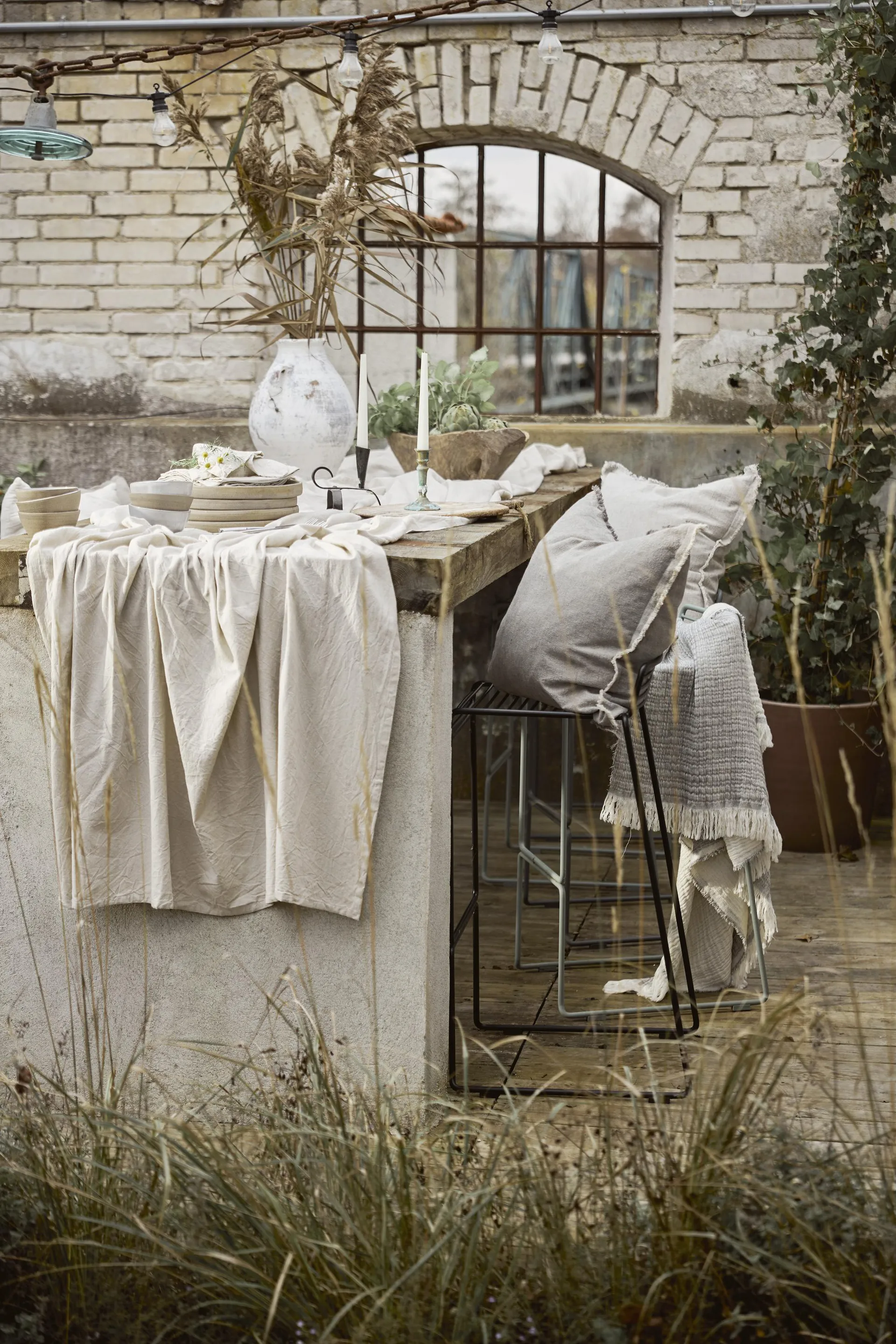 Katsiki 베개 커버 50x50 cm, Grey Boel & Jan | 보엘앤얀