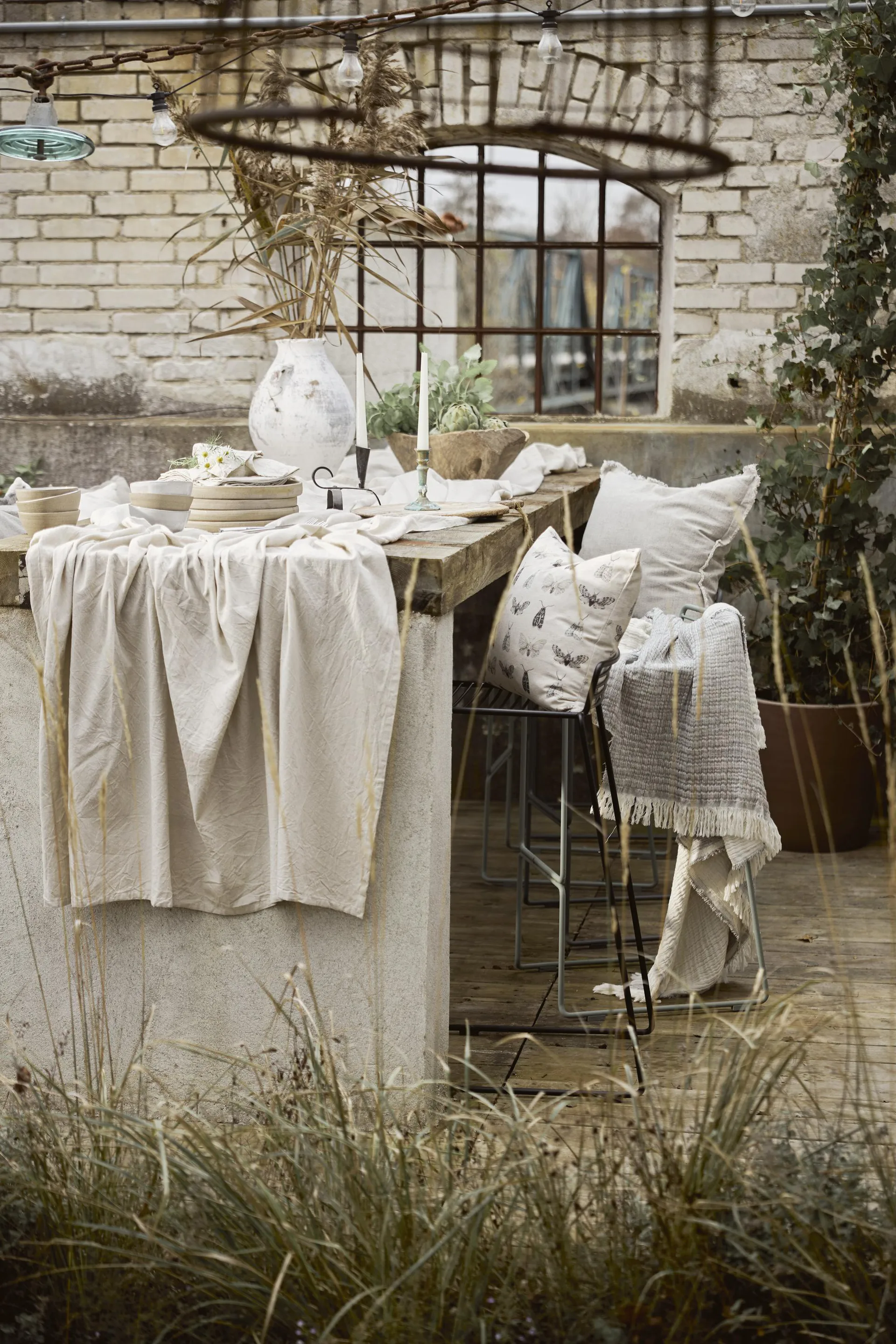 Katsiki 베개 커버 50x50 cm, Light grey Boel & Jan | 보엘앤얀