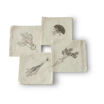 Odla 냅킨 40x40 cm 4개 세트 - Beige-brown - Boel & Jan | 보엘앤얀