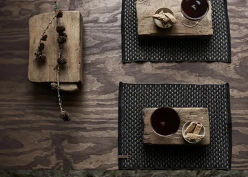 Theun 테이블매트 35x45 cm - Black-nature - Boel & Jan | 보엘앤얀