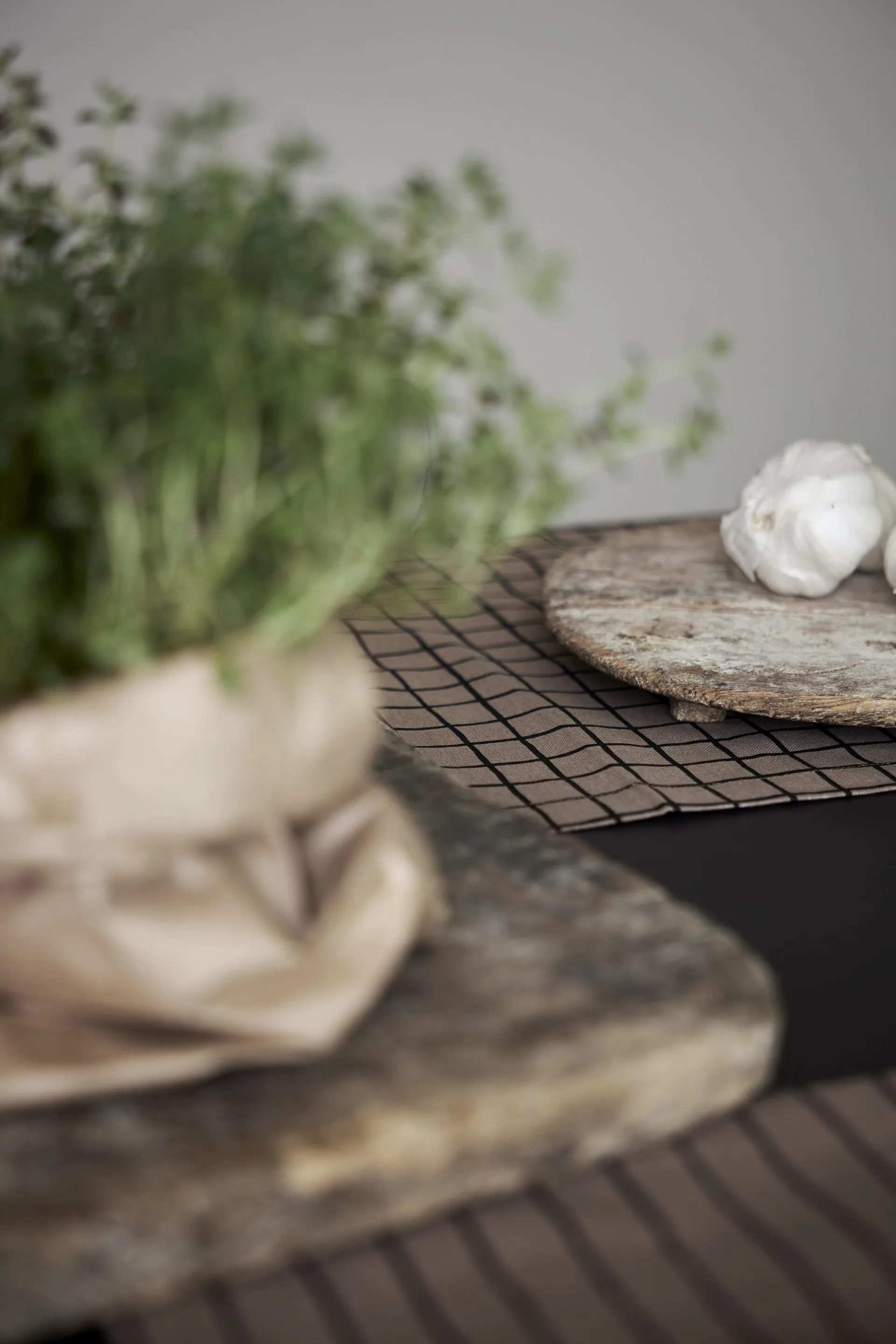 Tofta 체크 테이블매트 35x45 cm, Brown Boel & Jan | 보엘앤얀