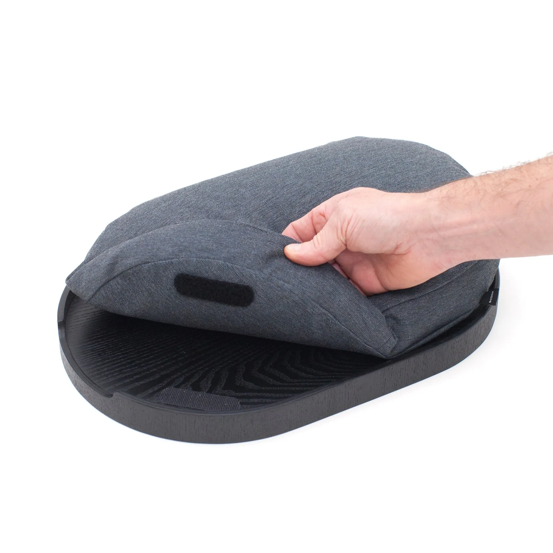 CurveLine™ 논슬립 무릎 트레이 39x26 cm, Black willow-grey Bosign | 보사인