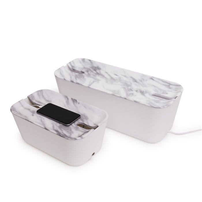 케이블 정리함 XL, marble print Bosign | 보사인