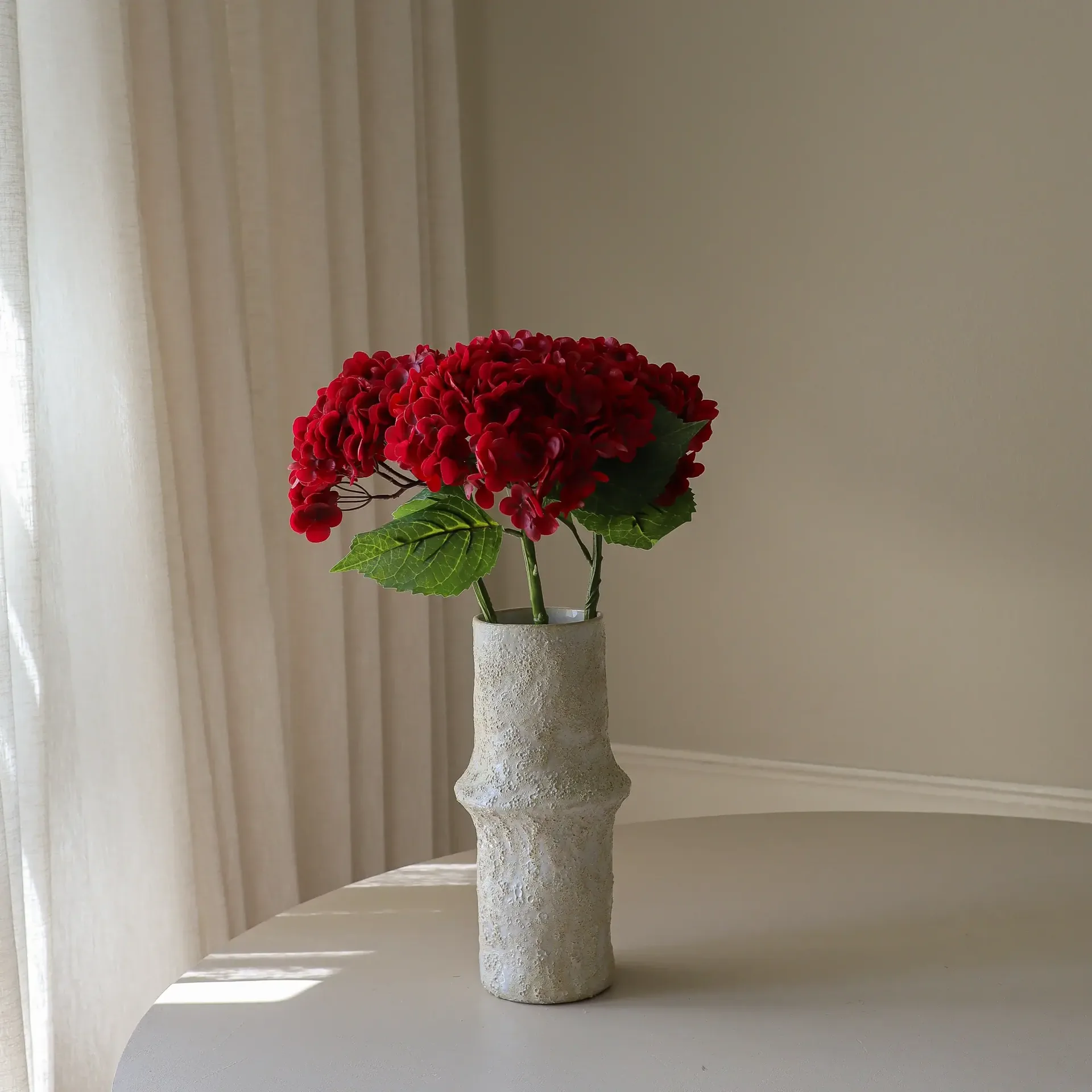 수국 인공 꽃, 레드, 51 cm, 1개 Botané | 보타네