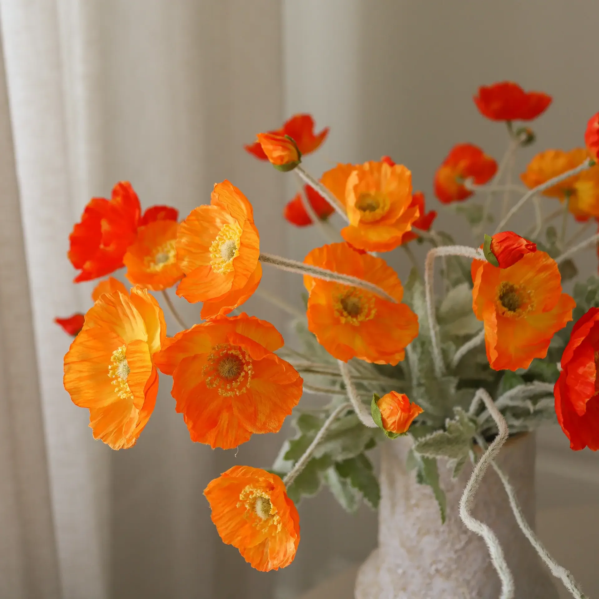 포피 선셋 인조 부케, 양귀비, 56 cm, 11개 Botané | 보타네