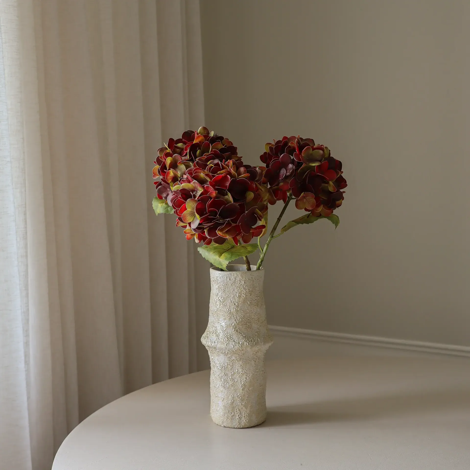수국 인공 꽃, 딥 버건디, 60 cm, 1개 Botané | 보타네