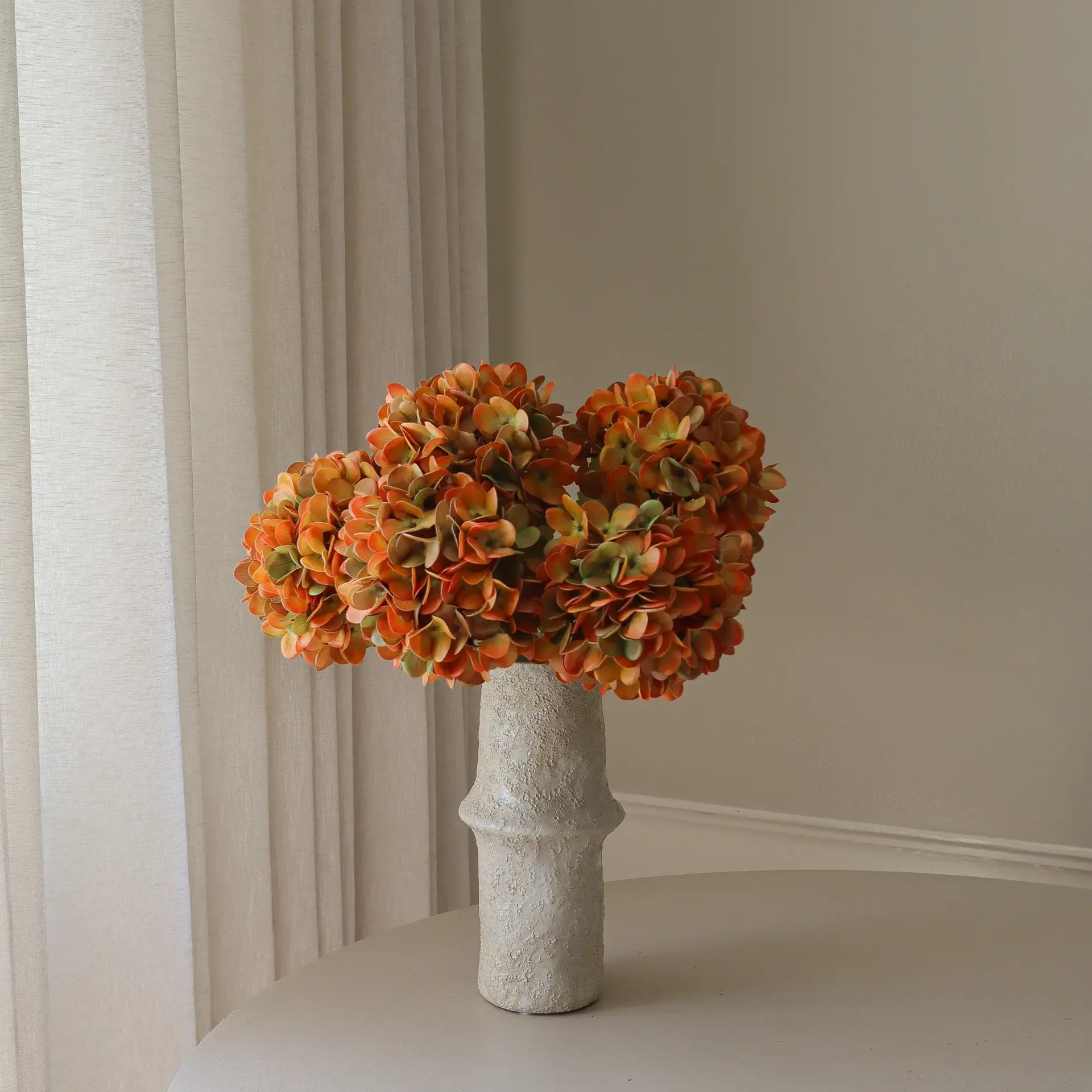 수국 인조 부케, 오렌지, 60 cm, 6개 Botané | 보타네
