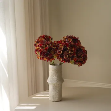 수국 인조 부케 - 딥 버건디, 60 cm, 6개 - Botané | 보타네