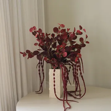 Burgundy veil artificial bouquet - Eucalyptus, amaranth, 84 cm - Botané | 보타네