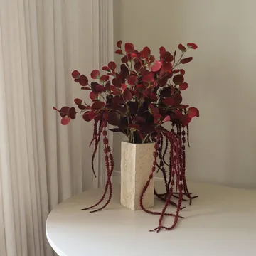 Burgundy veil artificial bouquet - Eucalyptus, amaranth, 84 cm - Botané | 보타네