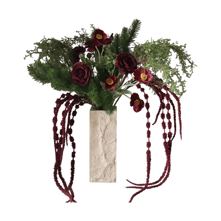 Burnt bloom 인조 부케 - Ranunculus, poppies, allium, amaranth, 90 cm - Botané | 보타네