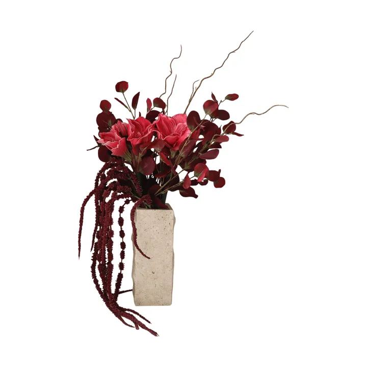 Deep bloom 인조 꽃다발 - 아마릴리스, 유칼립투스, 아마란스, 가지, 120 cm - Botané | 보타네