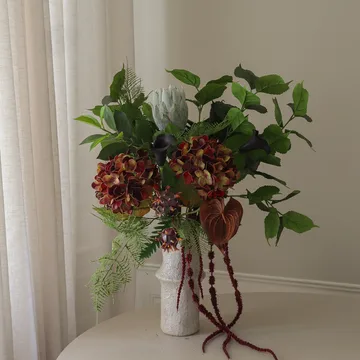 Noir Botanica 인조 부케 - 수국-칼라-안스리움 112 cm, 15개 - Botané | 보타네