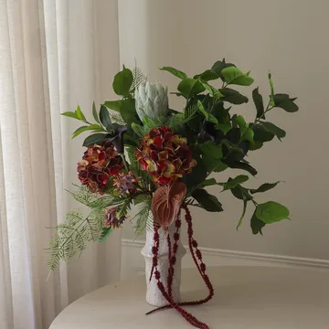 Noir Botanica 인조 부케 - 수국-칼라-안스리움 112 cm, 15개 - Botané | 보타네
