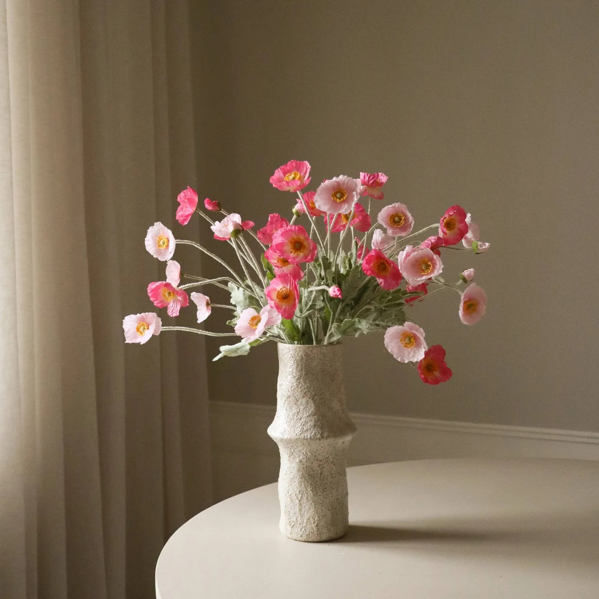 양귀비 조화 꽃다발, Pink Pursuit, light pink-pink, 10 pcs Botané | 보타네