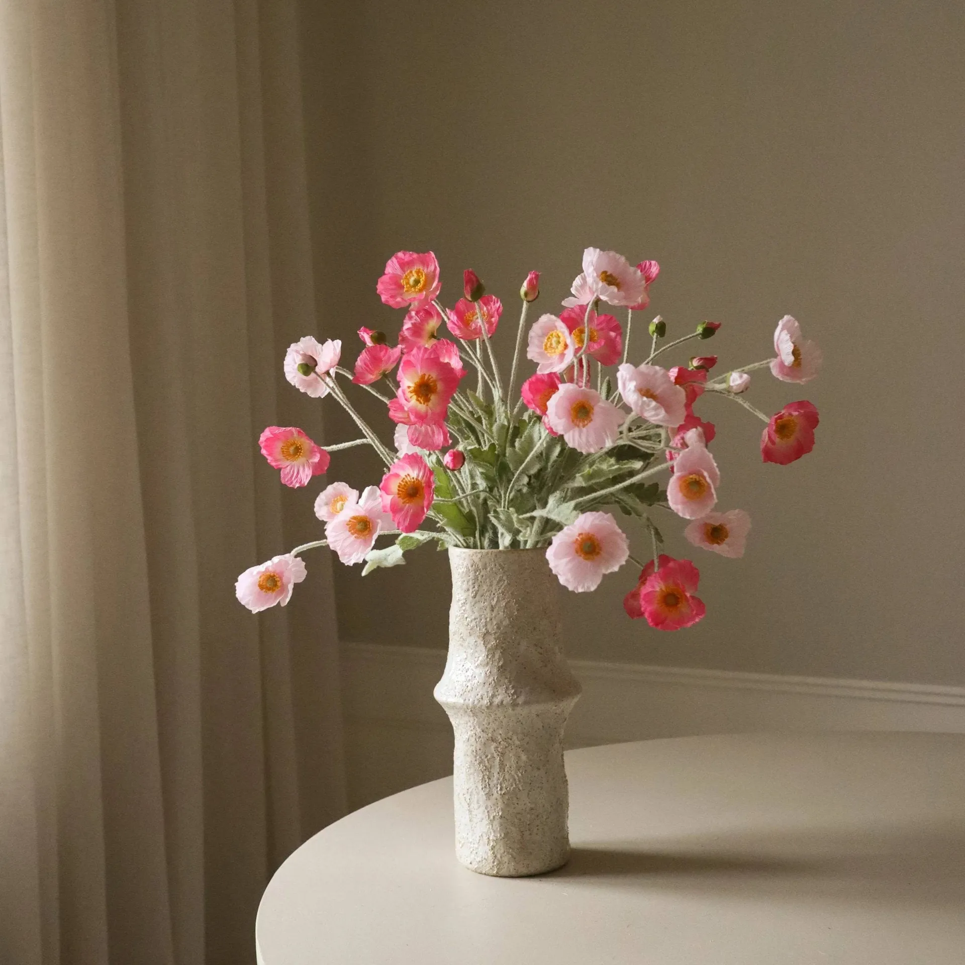 양귀비 조화 꽃다발, Pink Pursuit, light pink-pink, 10 pcs Botané | 보타네
