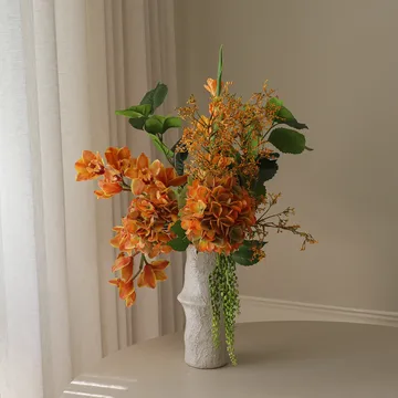 The Orangery 인조 꽃다발 - 심비디움 난초-글래디올러스-수국, 85 cm, 10개 - Botané | 보타네