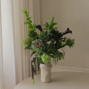 Verdant Noir 인조 부케 - 칼라-거미국화-가을해바라기, 92 cm, 13개 - Botané | 보타네