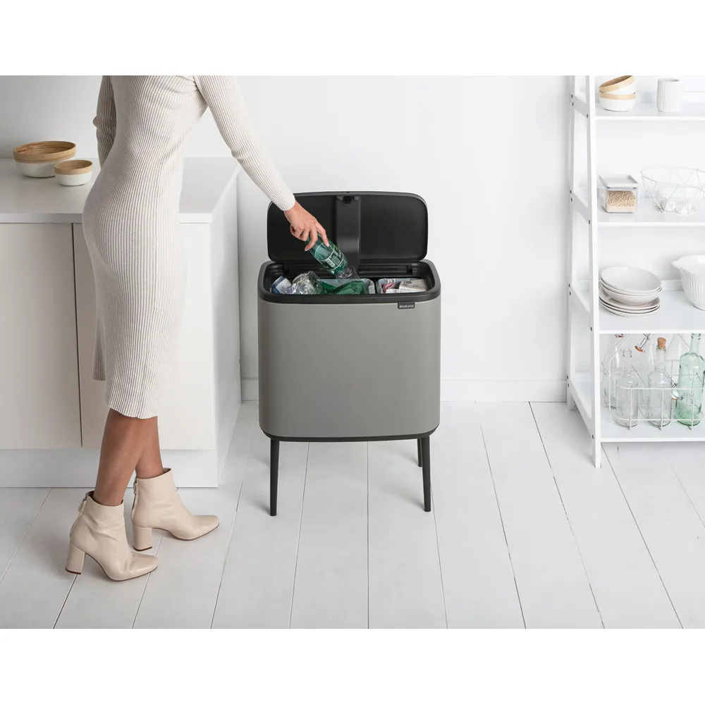 보 터치 빈 휴지통 11+23 L, Mineral concrete grey Brabantia | 브라반티아