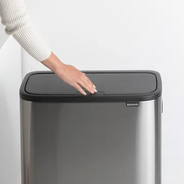 보 터치 빈 휴지통 하이 2x30 L - matte-brushed steel - Brabantia | 브라반티아