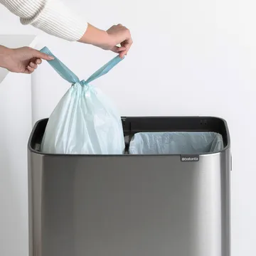 보 터치 빈 휴지통 하이 2x30 L - matte-brushed steel - Brabantia | 브라반티아