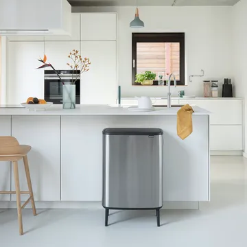 보 터치 빈 휴지통 하이 2x30 L - matte-brushed steel - Brabantia | 브라반티아