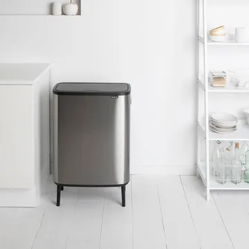 보 터치 빈 휴지통 하이 2x30 L - matte-brushed steel - Brabantia | 브라반티아