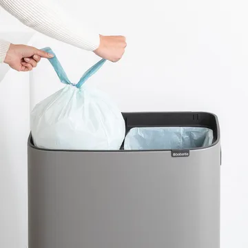 보 터치 빈 휴지통 하이 2x30 L - Mineral concrete grey - Brabantia | 브라반티아
