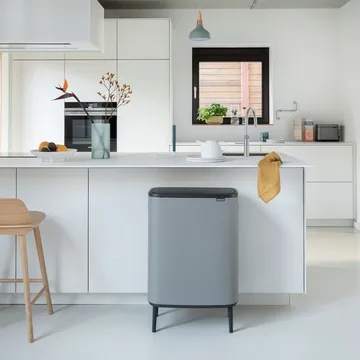 보 터치 빈 휴지통 하이 2x30 L - Mineral concrete grey - Brabantia | 브라반티아