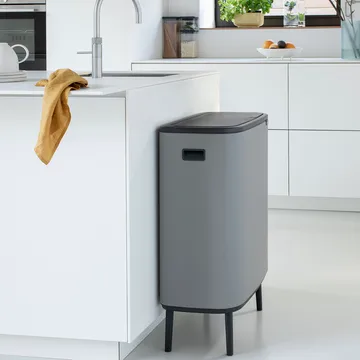 보 터치 빈 휴지통 하이 2x30 L - Mineral concrete grey - Brabantia | 브라반티아