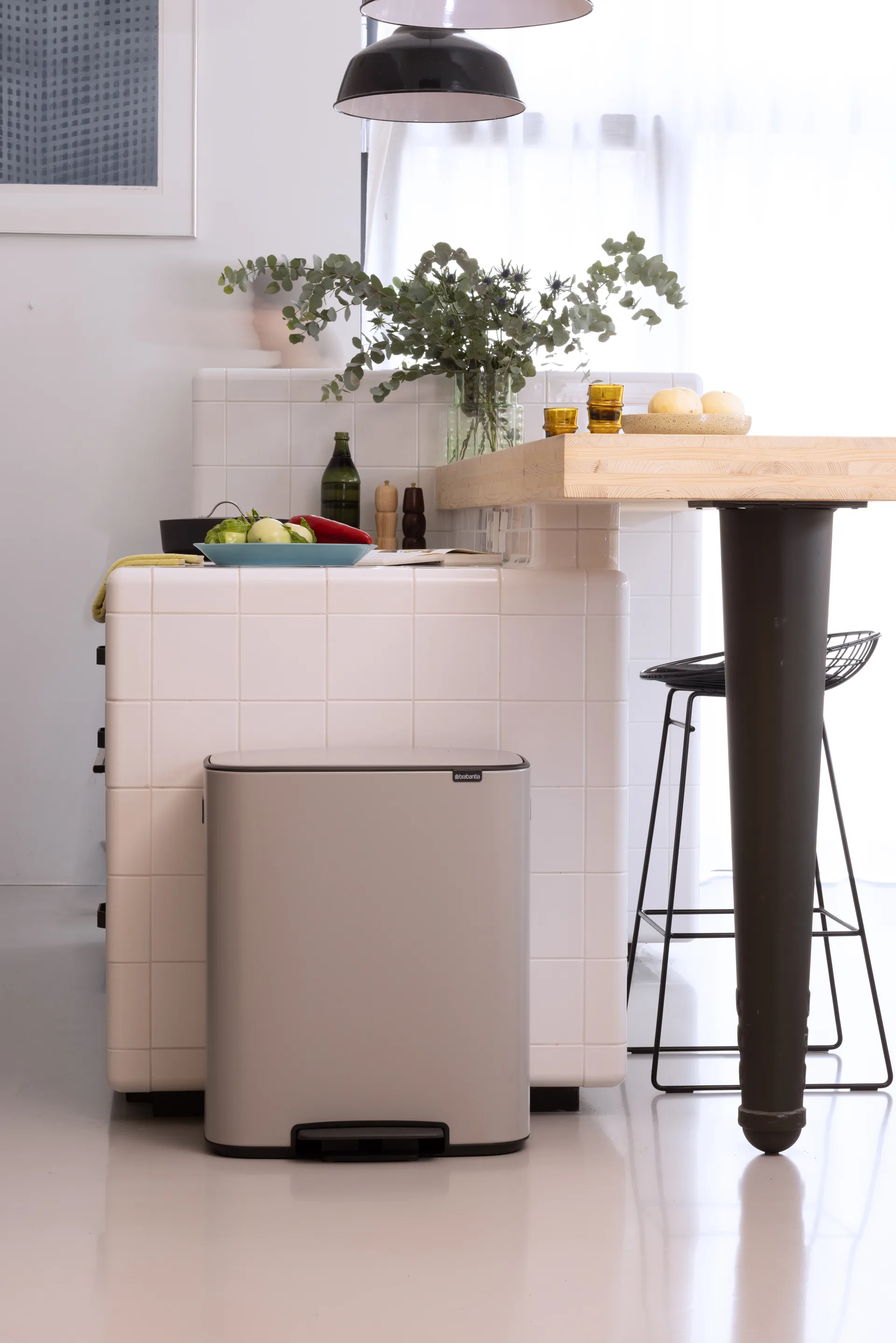 보 페달 빈 휴지통 2x30 L, Soft Grey Brabantia | 브라반티아