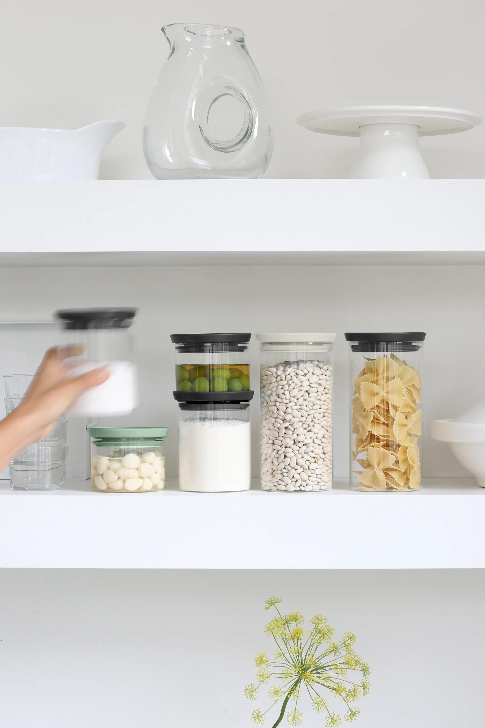 브라반티아 유리 병 3개 세트, Black-grey-green Brabantia | 브라반티아