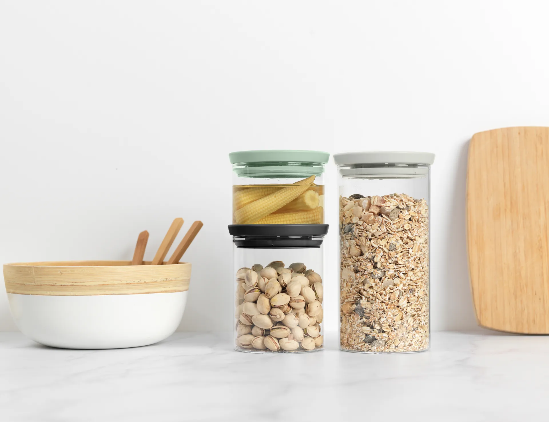 브라반티아 유리 병 3개 세트, Black-grey-green Brabantia | 브라반티아