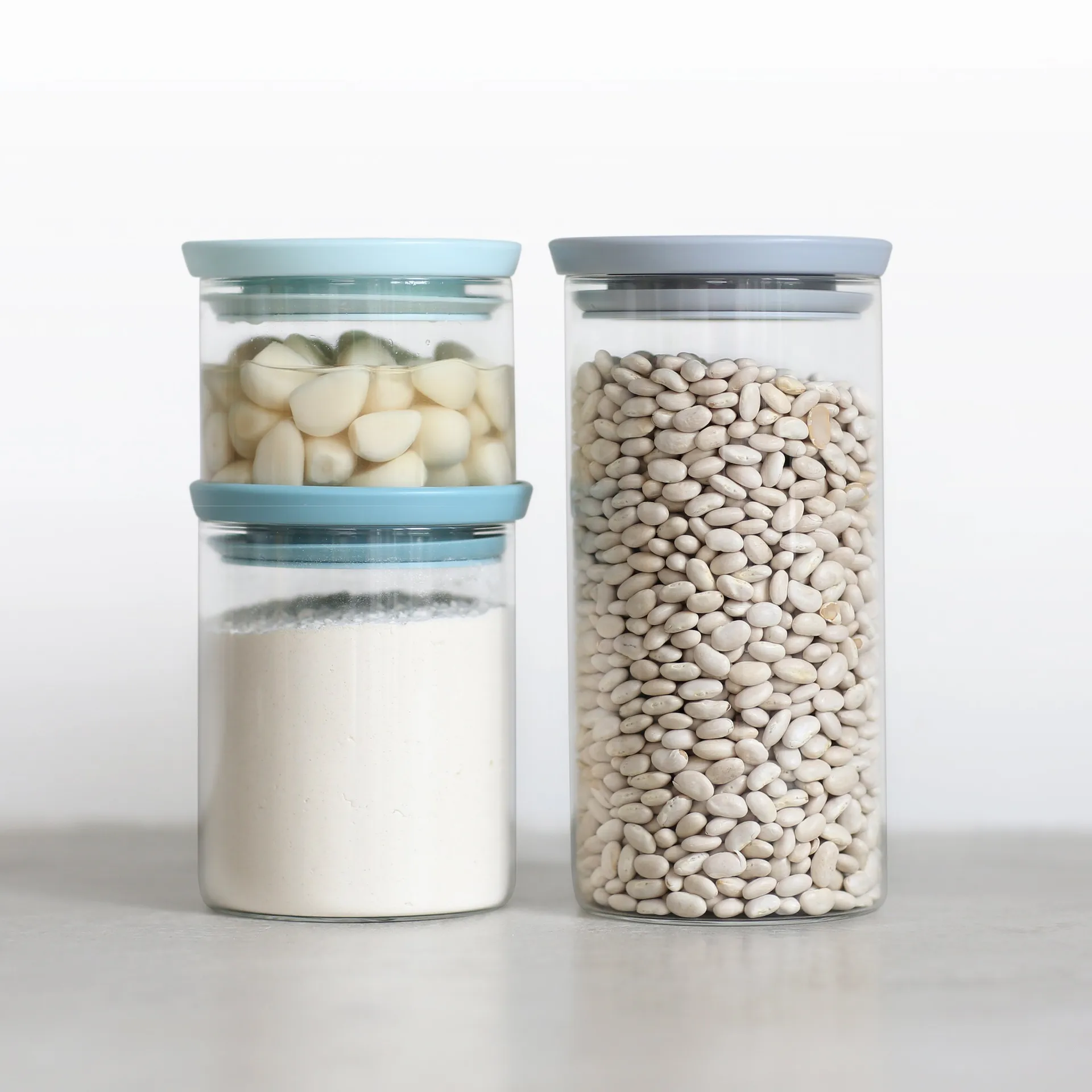 브라반티아 유리 병 3개 세트, grey-blue Brabantia | 브라반티아