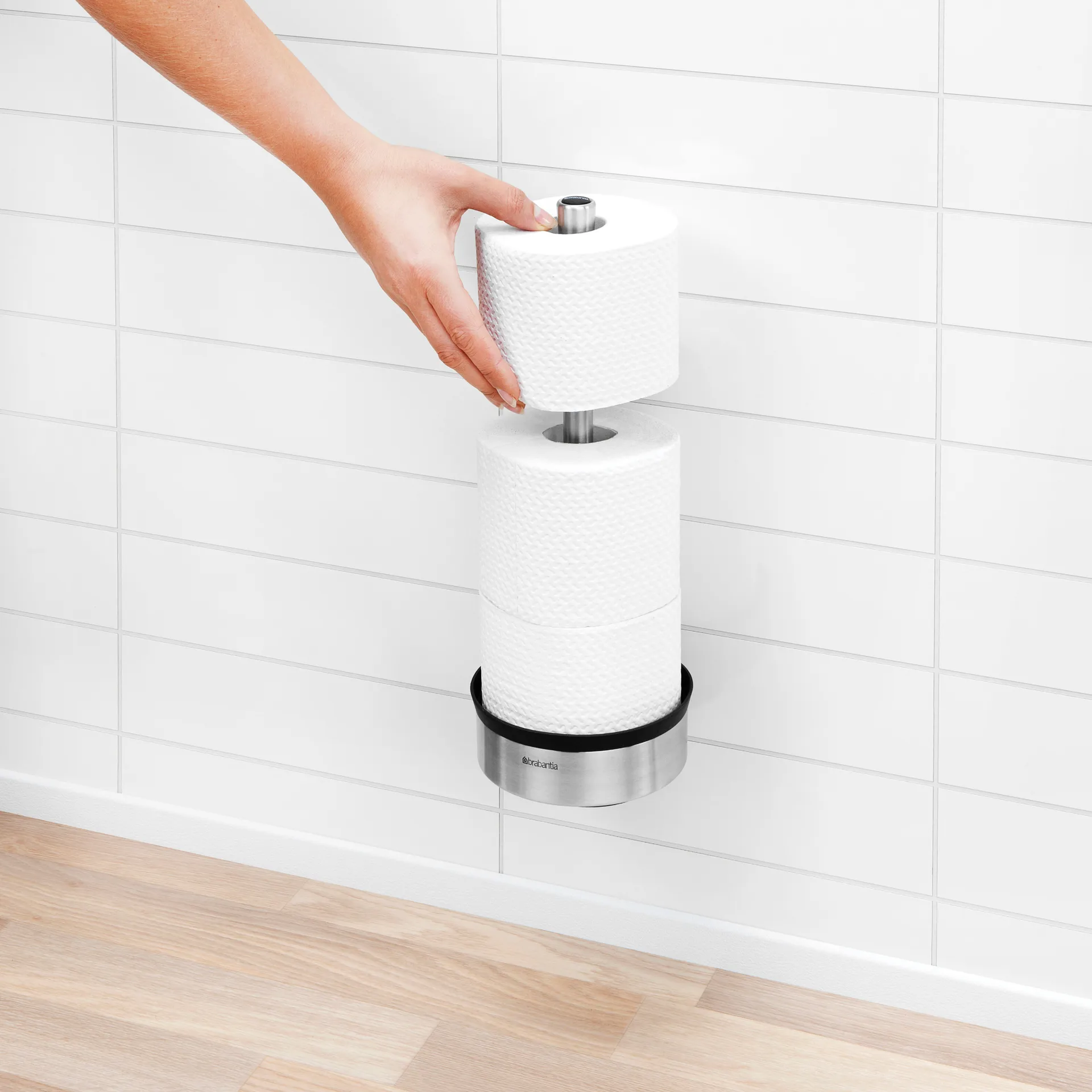 프로필 휴지 디스펜서 (3롤용), matte steel Brabantia | 브라반티아