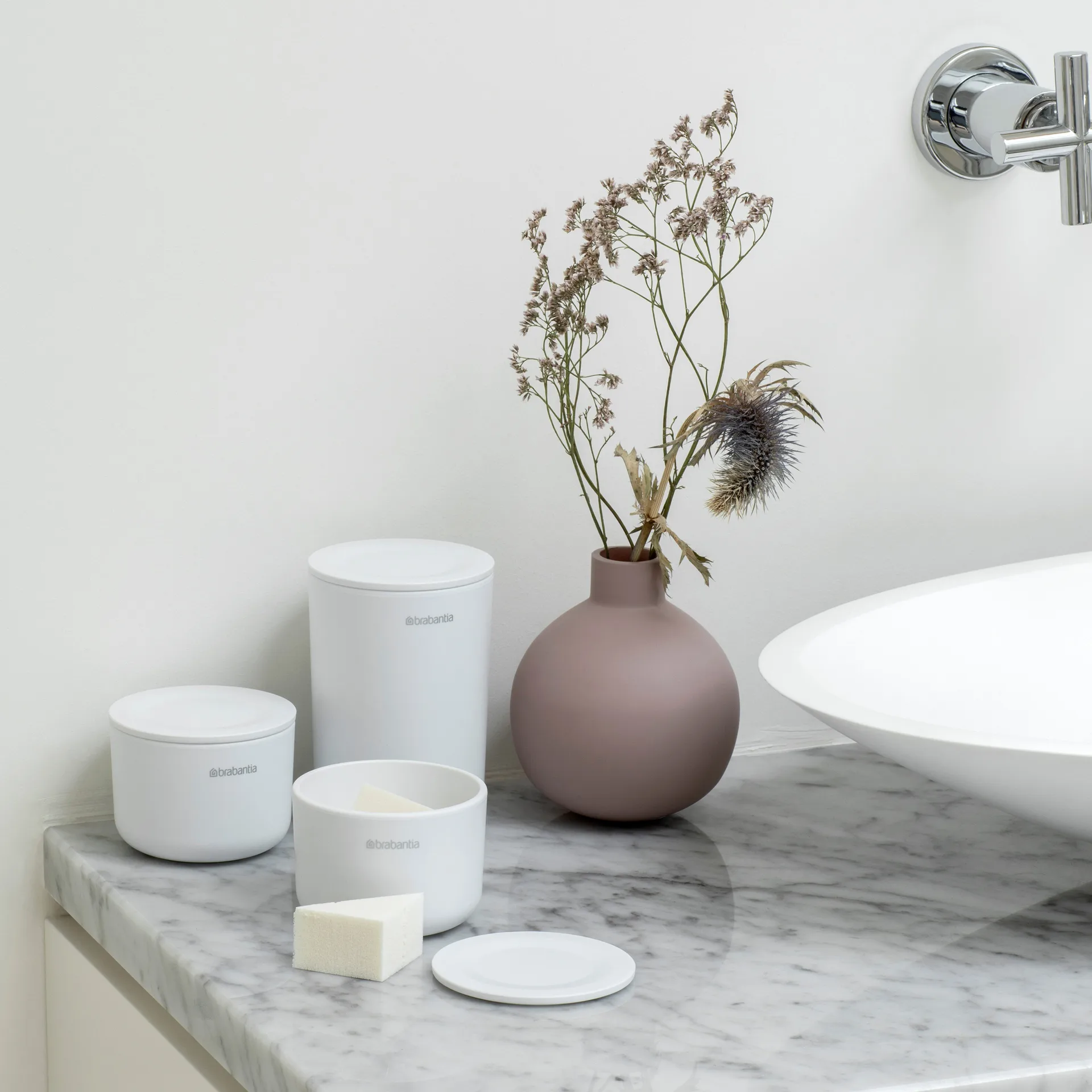 리뉴 수납병 3개 세트, white Brabantia | 브라반티아