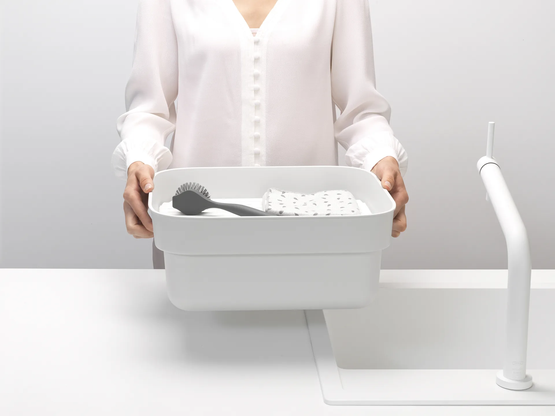 싱크사이드 접시 보울 & 드라잉 트레이 34x37 cm, Light grey Brabantia | 브라반티아